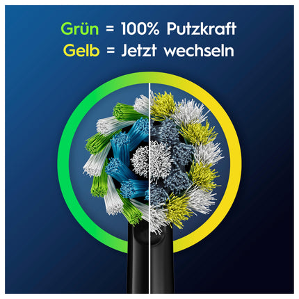 Oral-B Pro CrossAction elektriskās zobu birstes uzgaļi, izcila zobu tīrīšana, X veida sariņi, oriģinālais zobu birstes uzgalis, Oral-B zobu birstes, iepakojums, kas saderīgs ar pastkastīti, 12 uzgaļi, melni