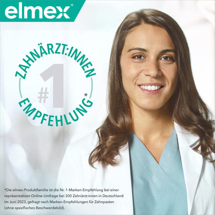 elmex Sensitive zobu pasta 2x75ml – maiga zobu tīrīšana un aizsardzība jutīgiem zobiem – klīniski pierādīta stipru zobu uzturēšanai un aizsardzībai pret kariesu