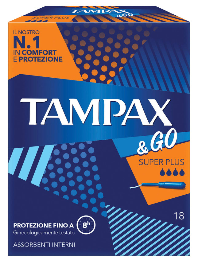 Tampax &amp; Go Super Plus x18 tamponi