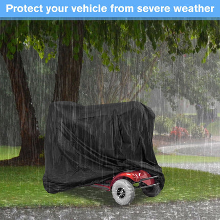 Idota mobilitātes skrejriteņa pārsegs, ūdensizturīgs mobilitātes skrejriteņa pārsegs 210D Oxford skrejriteņa pārsegs, universāls pārsegs mobilitātes skrejritenim 140 × 66 × 91 cm