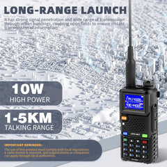 JUCJET UV-5RH daudzfrekvenču rācija, 999 kanāli, lukturītis, C tipa USB uzlādes stacija, augstas veiktspējas rācija piedzīvojumiem, āra aktivitātēm, kempingam, ģimenei (2 iepakojumi)