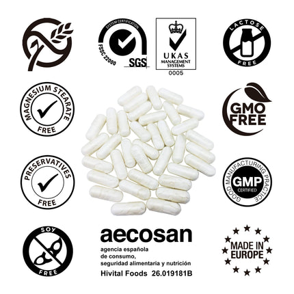 Glikozamīns ar hondroitīnu. 365 kapsulas 4 mēnešu ārstēšanai. Ar 1500 mg jūras glikozamīna 2KCL, jūras hondroitīnu, MSM, Boswellia Serrata un kvercetīnu. Ražotājs: HIVITAL