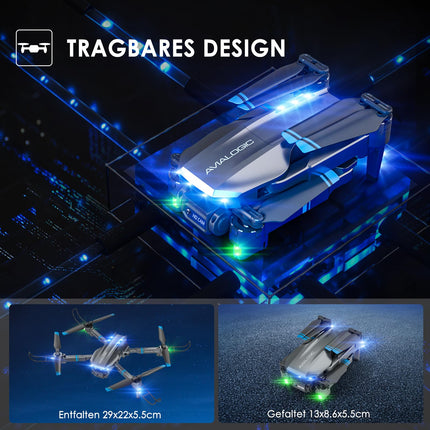 H24 drons ar kameru HD 1080P, RC drons pieaugušajiem un bērniem, salokāms kvadrokopters ar WiFi pārraidi, 26–30 minūšu ilgs lidojuma laiks, mini drona rotaļlietu dāvanas zēniem un meitenēm iesācējiem