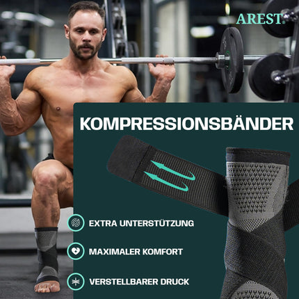 AREST (2 gab.) potītes ortoze - regulējama potītes ortoze - potītes atbalsts sportam - potītes ortoze kreisajai un labajai pēdai