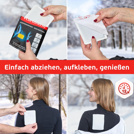 CURATHERM 10x siltuma plāksteri mugurai, kaklam un pleciem 12 stundas patīkama dziļa siltuma muguras sildītājs ķermeņa sildītājs ķermeņa sildītājs paškaitējošais gaisa aktīvs