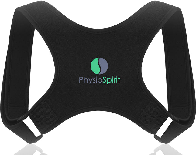 PhysioSpirit PREMIUM stājas korektors - muguras taisnotājs - pārliecinātai stājai - plecu siksna - stājas korektors mugurai - vīriešiem un sievietēm - S/M izmērs