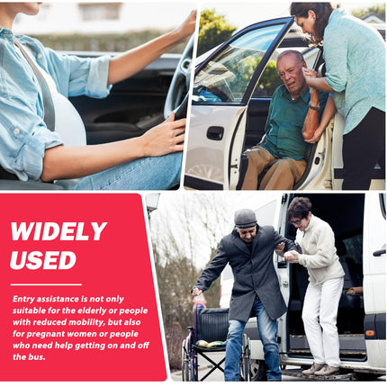 Einstiegshilfe Auto Autoassistent Support Griff für Senioren: PRITOK 2pcs Auto Einstiegshilfe Ausstiegshilfe Haltegriffe, Auto Haltebügel Fensterbrecher, Autogriffe Stützgriff für Senioren (Rot)