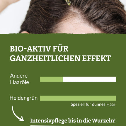 Heldengrün® ORGANISKĀ Rozmarīna+ matu eļļa [AUGSTA DEVA] Dermatoloģiski pārbaudīta - Dabīgs matu kopšanas līdzeklis ar jojobu un rozmarīnu - Rozmarīna eļļa matiem - Ēterisko eļļu maisījums