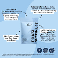 fairment Präzisiotikum® - Premium šķiedru komplekss | Viegli lietojams | Izstrādāts kopā ar ekspertiem | Bez piedevām | Bez laktozes, bez glutēna | 30 dienu krājumi | 150 g šķiedrvielu pulvera