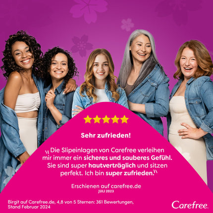 CAREFREE Plus Long bezsmaržojošie ikdienas ieliktnīši (5 x 40 gab.), īpaši absorbējoši, lai acumirklī aizturētu šķidrumu, Plus Long izmērs