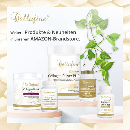 Cellufine® HyaVita hialuronskābe 150 kapsulas – augstas devas, augstas molekulmasas, bezglutēna, vegānas – 150 bezglutēna kapsulas ar HyaVita hialuronskābi | dabīgs un bez konservantiem