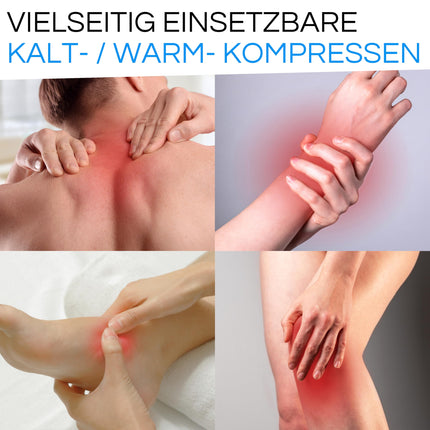 COOLMEDIC Premium Kühlpad Kühlkompresse inkl. Bandage | XXL Kalt Warm Kompresse 29x12cm | Mehrfach-Kompresse Kühlpads Gel Kühlkissen Kaltkompresse z. Kühlen von Schmerzen f. Kinder & Erwachsene