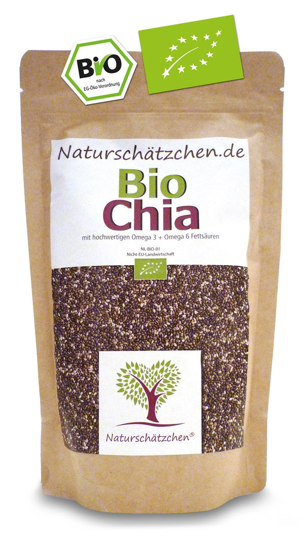 Bioloģiskas čia sēklas ar sertificētu bioloģisko kvalitāti (DE-ÖKO-022) (500g)
