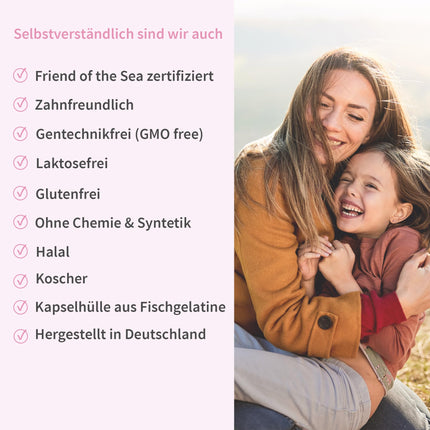 Premium Omega-3 kapsulas – mammai un mazulim – 293 mg DHA un 173 mg EPA – pirms, grūtniecības laikā un pēc tās – drošas un svaigas Omega-3 – viegli lietojamas – 90 mini kapsulas