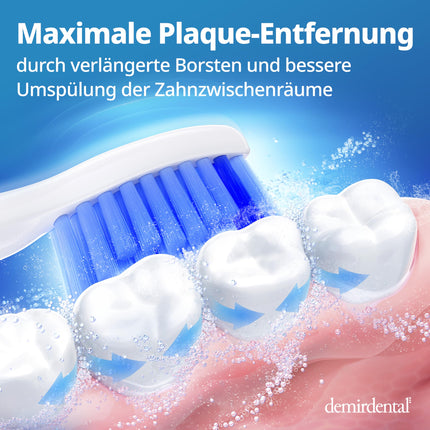8 demirdentālo uzgaļu iepakojums, kas piemēroti Philips Sonicare nomaiņas birstēm. ProResults vidēja izmēra birstes galviņas ikdienas precīzai zobu tīrīšanai, līdzvērtīgas HX6018.