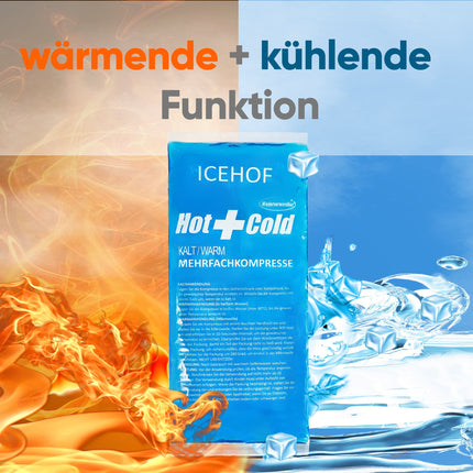 ICEHOF Kühlpad mit Vlies-Hülle - Kuschelweich, lange Kühldauer - Kühlpack Gel Kühlakku Kühlgel Kühlkompresse Kälte-Kompresse Kühlkompressen Kühlbeutel Eisbeutel Blau