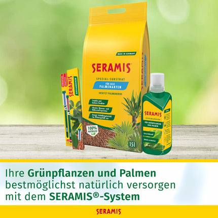Seramis Vital Food zaļajiem augiem un palmām, 500 ml – Augu mēslojums optimālai augšanai, šķidrs mēslojums ar praktisku dozēšanas palīglīdzekli, zaļš