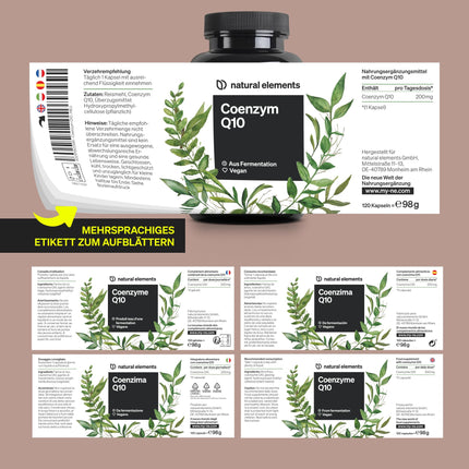 Koenzīms Q10 – 200 mg vienā kapsulā – 120 vegāniskas kapsulas – 4 mēnešu krājumi – augstas kvalitātes Q10 – augsta deva, ražots Vācijā un laboratorijā pārbaudīts