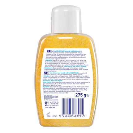 Scholl Vitalizing Foot Bath - pēdu kopšanas vanna ar dabīgiem sāls kristāliem un urīnvielu - vannas piedeva pēdu vannām - ar dezodoranta aktīvo sastāvdaļu - visiem ādas tipiem - 275 g