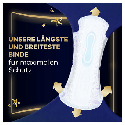 Always Ultimate Night higiēniskās paketes (6. izmērs) ar spārniņiem, 54 iepakojumi, īpaši absorbējošas, menstruācijām