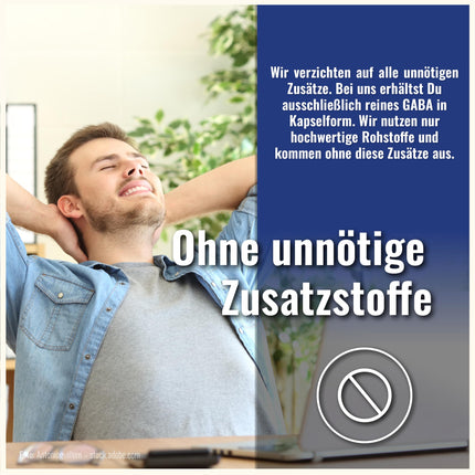 GABA kapsulas ar augstu devu – 500 mg vienā kapsulā – 270 kapsulas pa 500 mg katra – vegāns – gamma aminosviestskābe – GABA augsta deva – 100% dabīgs, bez piedevām – pašu ražots