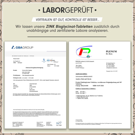 Cinks 25 mg - 365 tabletes (vegāns) ar cinka bisglicinātu (cinka helātu) maksimālai biopieejamībai - laboratoriski pārbaudīts ar sertifikātu - optimāli augsta deva - 1 gada krājums - ProFuel