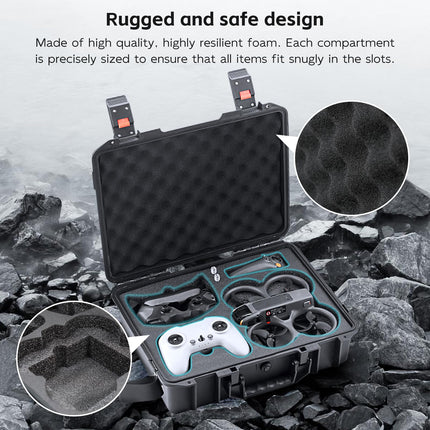 REYGEAK drona maciņš DJI Avata 2 I Compact I divslāņu I ūdensizturīgs - pārnēsāšanas maciņš DJI Avata 2 Fly More Combo komplektam, drona maciņa un aksesuāri automašīnām un pārgājieniem