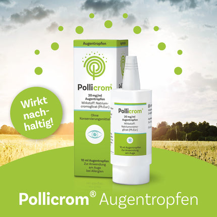 Pollicrom® acu pilieni - visu gadu, maiga pamata aizsardzība pret alerģijām ar kromoglicīnskābi, 10 ml