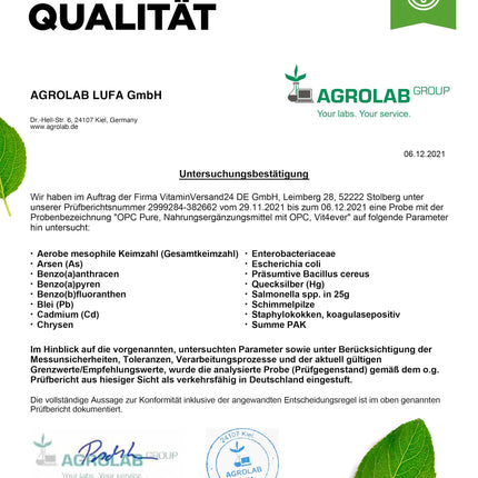 OPC vīnogu kauliņu ekstrakts - 300 kapsulas - 1000 mg ekstrakta ar 700 mg OPC - Augstākais OPC saturs saskaņā ar HPLC - Laboratorijā pārbaudīts OPC no Eiropas vīnogām - Vegāns - Augsta deva