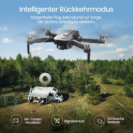 Holy Stone HS460 GPS drons ar 4K kameru iesācējiem, 26 min. Ilgs lidojuma laiks, bezkontaktu motors, sekojiet man, atgriešanās, 5G FPV pārraide, salokāms kameras drons, kas sver mazāk par 249 g, paredzēts pieaugušajiem