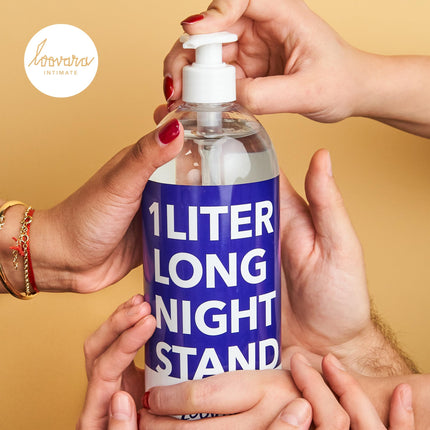 Loovara Sensitive lubrikants 1000 ml, alveja - Long Night Strength - XXL pudele, saderīga ar prezervatīviem, jutīgai ādai, pH optimizēts, dermatoloģiski pārbaudīts, dabīgas sastāvdaļas, uz ūdens bāzes