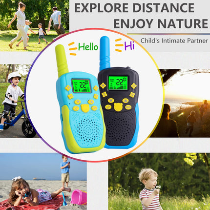 TUCHUNME Walkie Talkie Kids, uzlādējams 8 kanālu āra rotaļu divvirzienu radio ar lukturīti, dāvanas zēniem un meitenēm, liela darbības rādiusa piedzīvojumiem brīvā dabā, kempingam, pārgājieniem