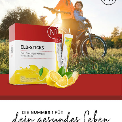 N1 Elo-Sticks elektrolītu pulveris 20 stienīši (ieteicams līdz 25.08.) – elektrolītu pulveris ar citrusaugļu garšu – elektrolītu stienīši ātrai mitrināšanai un minerālvielu līdzsvaram ar sāļiem, cukuriem, minerālvielām VirX Nas
