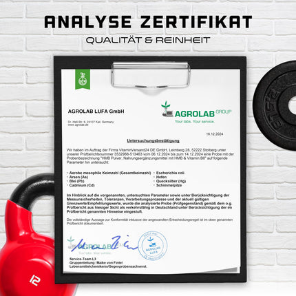 HMB - 500 g pulveris - augsta tīrības pakāpe - beta-hidroksibetametilbutirāta aminoskābe - laboratoriski pārbaudīts - vegāns