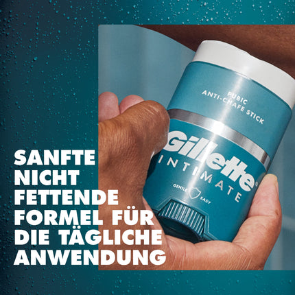 Gillette Intimate Intimate Care pretnobrāzumu zīmulis, samazina berzi un ādas kairinājumu intīmajā zonā, zīmulis pret nobrāzumiem, viegli uzklājams, dermatoloģiski pārbaudīts, dāvana vīriešiem