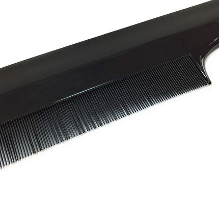 Smalka ķemme + putekļu ķemme + gnīdu ķemme, utu ķemme, rokturis, melna, 18,5 cm, smalki zobi