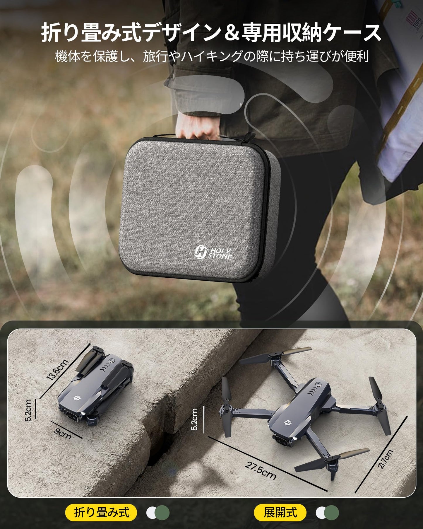 Holy Stone HS290 drons ar 1080P kameru iesācējiem, RC droni ar FPV pārraidi, ilgs lidojuma laiks, lietotnes vadība, optiskās plūsmas kameras droni, pilns rotaļlietu dāvanu komplekts bērniem, zils, CO