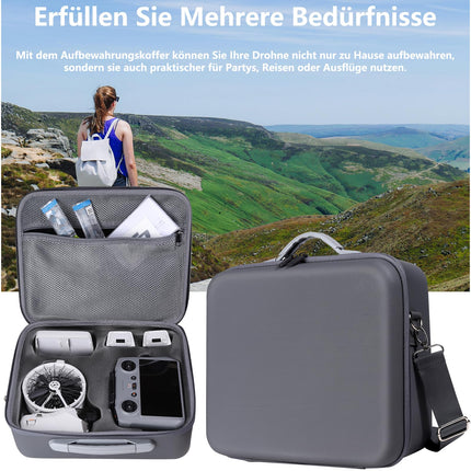 Soma DJI Flip – aizsargājošs cieta apvalka pārnēsāšanas futrālis ar kabatu DJI Flip Fly More Combo dronam, daudz vietas visu DJI Flip dronu piederumu glabāšanai.