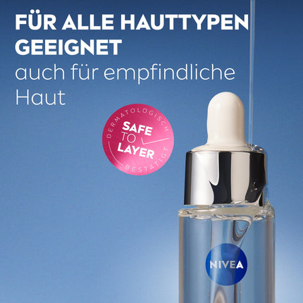 NIVEA Cellular Expert Filler Replumping hialuronskābes serums, viegls un ātri iesūcas serums ar tīru hialuronskābi, sejas kopšana grumbu mazināšanai vienas nedēļas laikā (15 ml)