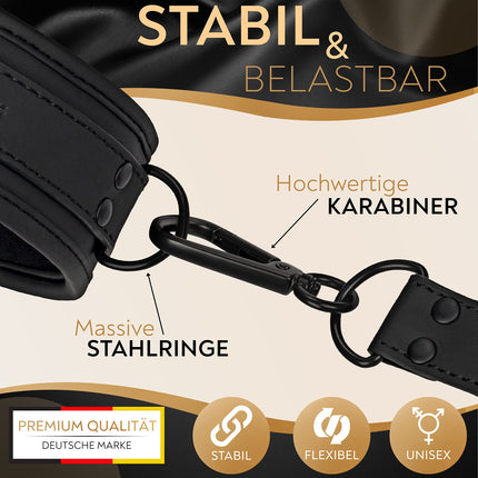 DaniChou® 3-in-1 sasaistes komplekts ar kakla siksnu un rokudzelžiem, Premium SM rotaļlietas pāriem, sasaistes komplekts, rokudzelži, BDSM kakla siksna, ierobežojumi, seksa rotaļlietas pāriem, erotiskas seksa rotaļlietas