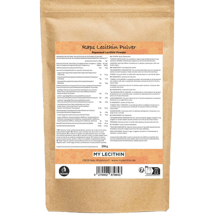 Rapšu lecitīna pulveris 1000g | Tīrs lecitīns | Bez ĢMO | Kvalitāte no Vācijas | vegāns
