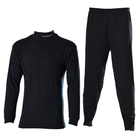 SHER-WOOD thermal underwear two-piece black 164 cm