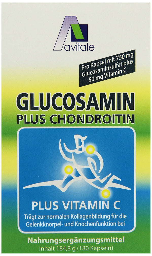 Avitale glikozamīns 750 mg + hondroitīns 100 mg kapsulas, 185 g