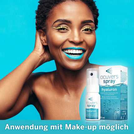 Ocuvers hialurona acu aerosols – ar liposomām – 15 ml acu aerosols sausām acīm – alternatīva acu pilieniem sausām acīm