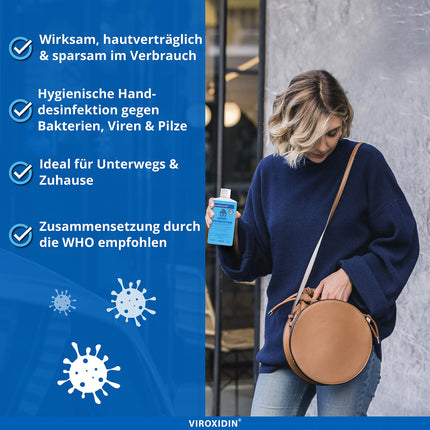 Viroxidin Med roku dezinfekcijas līdzeklis 5l - SALĪDZINĀJUMA UZVARĒTĀJS - Roku dezinfekcijas līdzeklis pret baktērijām, vīrusiem un sēnītēm higiēniskai roku dezinfekcijai - Ierobežots Virucīds PLUS saskaņā ar EN 14776