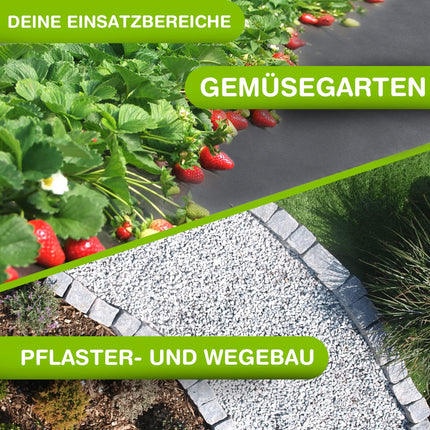 LILENO HOME nezāļu apkarošanas flīsa dārza plēve pret nezālēm 50 m² [50 g/m²] - dārza nezāļu apkarošanas plēve, ūdenscaurlaidīga - plīstizturīga nezāļu apkarošanas flīsa plēve - nezāļu apkarošanas flīsa plēve, UV izturīga [1 m x 50 m]