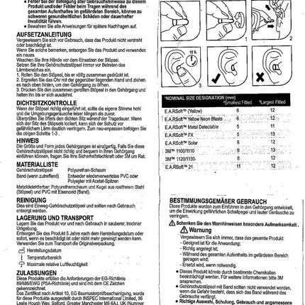 3M EAR Classic, 50 pāri, iepakoti pāros, dzelteni, dzirdes aizsardzība = 31 dB