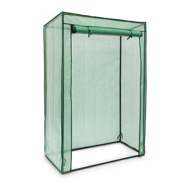 Relaxdays siltumnīca tomātiem 150 x 100 x 50 cm AxPxD, plastmasas siltumnīca ar slīpu jumtu un PE sietu, zaļa