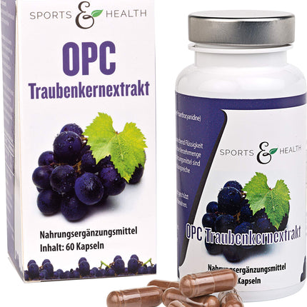 60 OPC kapsulas. Ļoti augsta deva ar sertifikātu. 500 mg vīnogu kauliņu ekstrakta un 350 mg tīra OPC uz vienu vegānu kapsulu, kas paredzēts 2 mēnešu lietošanai.