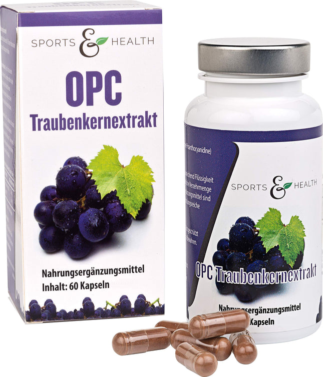 60 OPC kapsulas. Ļoti augsta deva ar sertifikātu. 500 mg vīnogu kauliņu ekstrakta un 350 mg tīra OPC uz vienu vegānu kapsulu, kas paredzēts 2 mēnešu lietošanai.